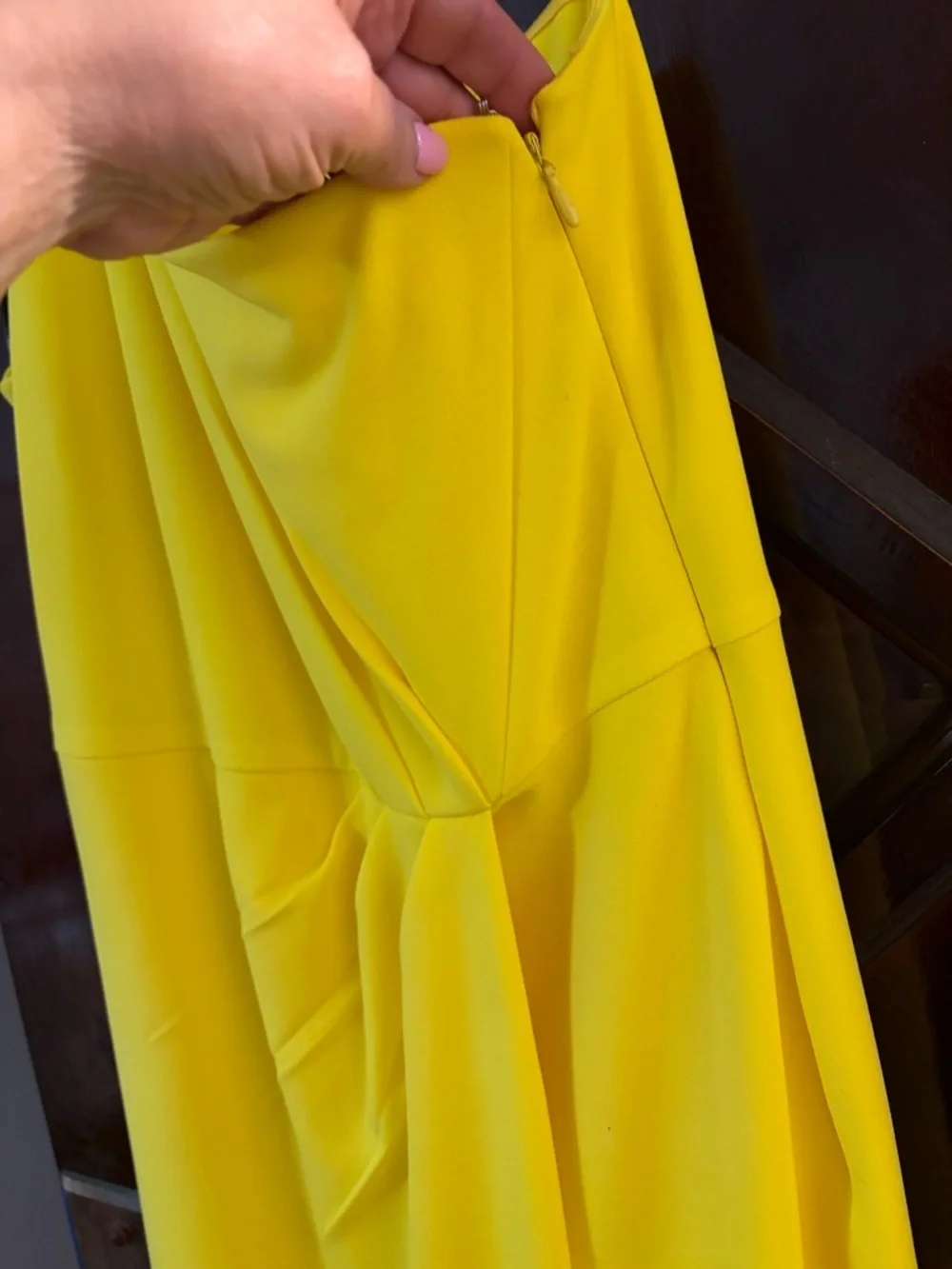 Calvin Klein Bright Yellow Wrap Maxi Dress - Picture 6 of 7